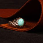 انگشتر فيروزه عجمی مردانه کد 9085