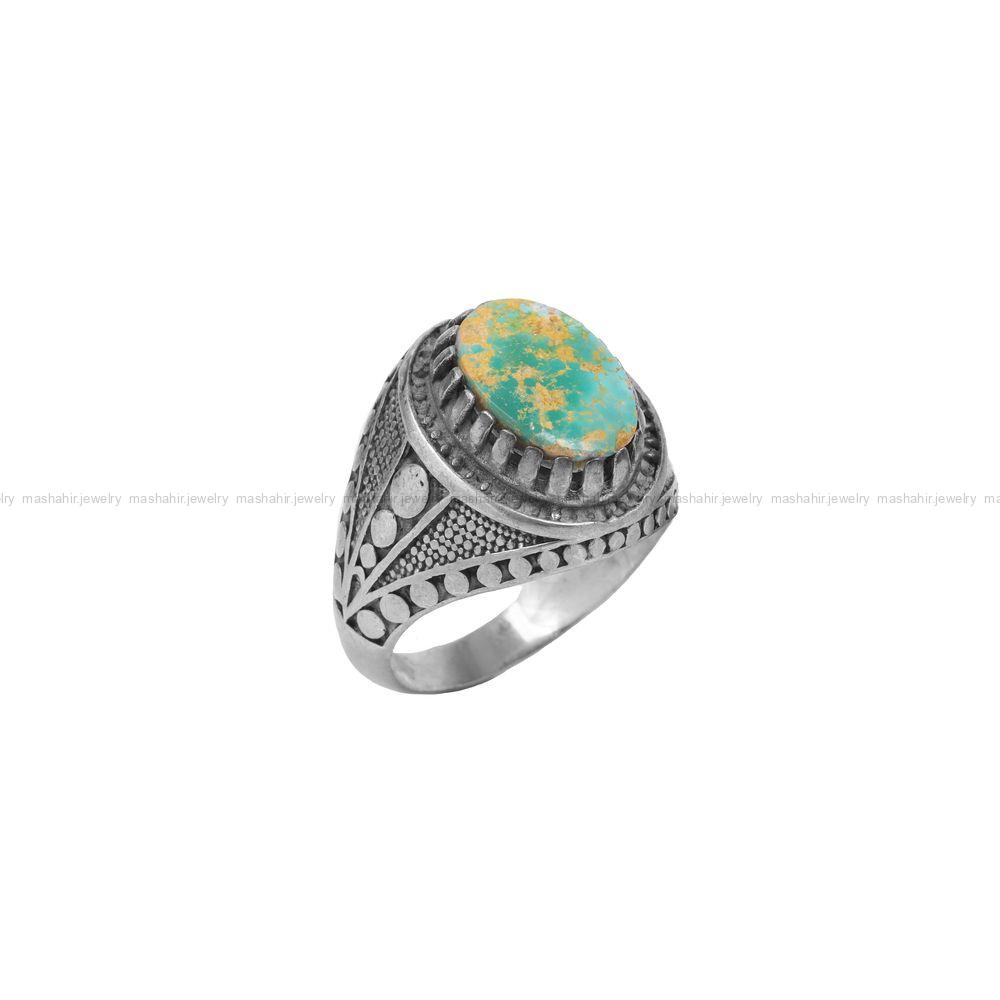 انگشتر فیروزه شجری مردانه کد 9102