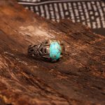 انگشتر فیروزه شجری مردانه کد 9124