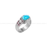 انگشتر فيروزه عجمی مردانه کد 9137