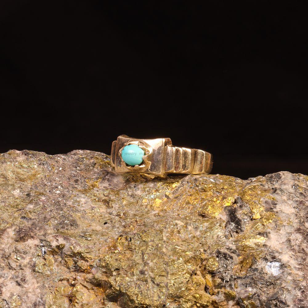 انگشتر فيروزه عجمی مردانه کد 9140