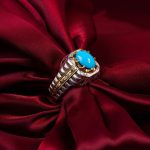 انگشتر فيروزه عجمی مردانه کد 6849