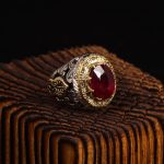 انگشتر یاقوت سرخ مردانه کد 6859