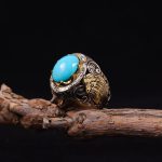 انگشتر فيروزه عجمی مردانه کد 6866