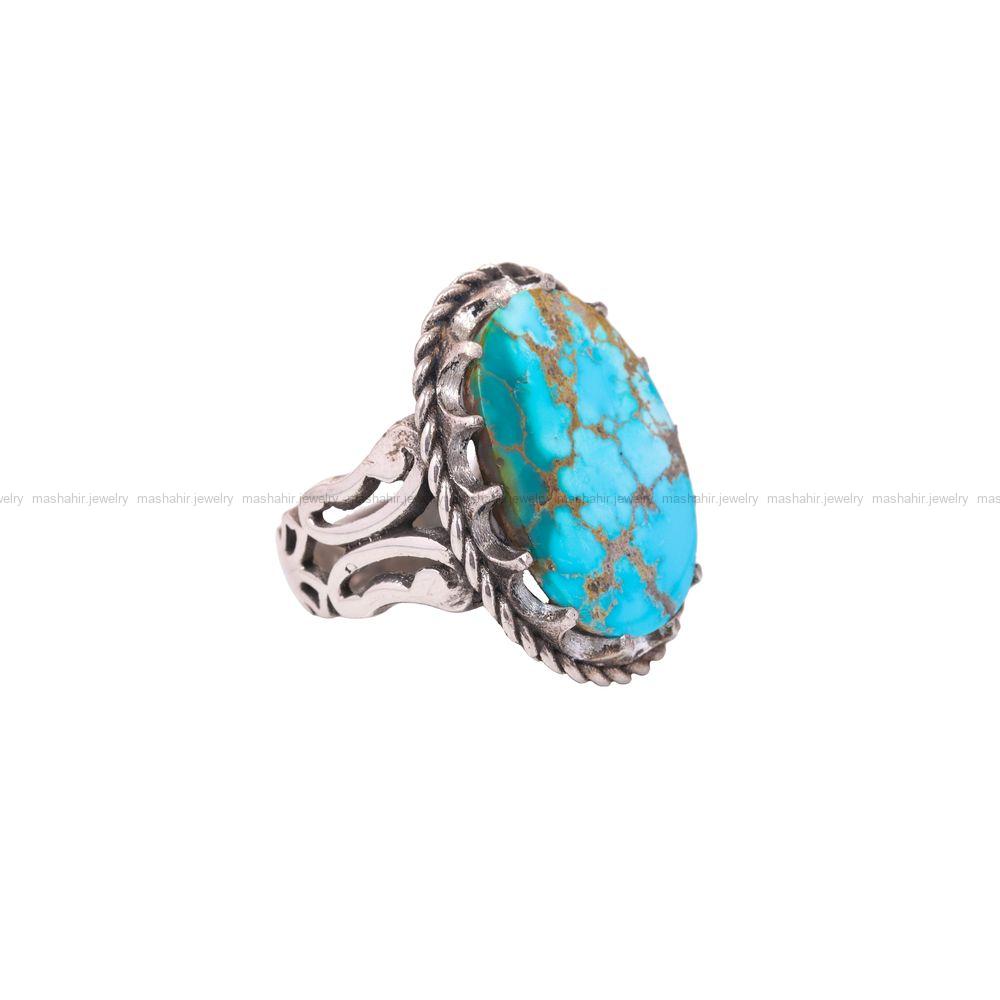 انگشتر فیروزه شجری مردانه کد 6914