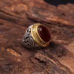 انگشتر عقیق یمن مردانه کد 6886