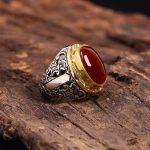 انگشتر عقیق یمن مردانه کد 6889