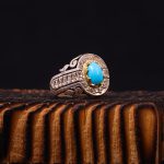 انگشتر فيروزه عجمی مردانه کد 6907