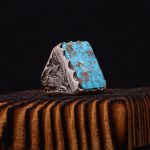 انگشتر فیروزه شجری مردانه کد 6911