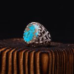 انگشتر فیروزه شجری مردانه کد 6912