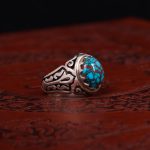 انگشتر فیروزه شجری مردانه کد 6915