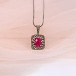 گردنبند طرح یاقوت زنانه کد 6936