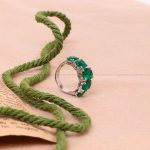 انگشتر طرح زمرد زنانه کد 6972