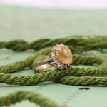 انگشتر عقیق سلیمانی زنانه کد 6978