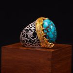 انگشتر فیروزه شجری مردانه کد 7124