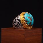 انگشتر فیروزه شجری مردانه کد 7125