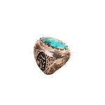 انگشتر فیروزه شجری مردانه کد 9328