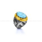 انگشتر فیروزه شجری مردانه کد 9348
