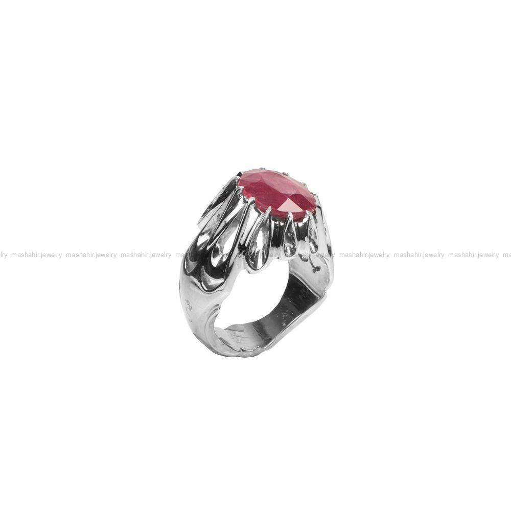 انگشتر یاقوت سرخ مردانه کد 9354