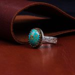 انگشتر فیروزه شجری مردانه کد 9696