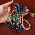 گردنبند چند رج زمرد و یاقوت کد 9590