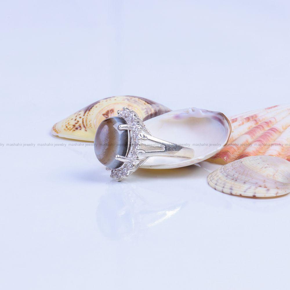 انگشتر عقیق باباقوری زنانه کد 10018