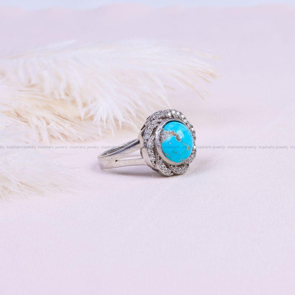 انگشتر فیروزه شجری زنانه کد 10039