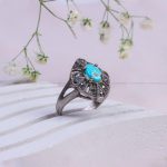 انگشتر فیروزه شجری زنانه کد 10058