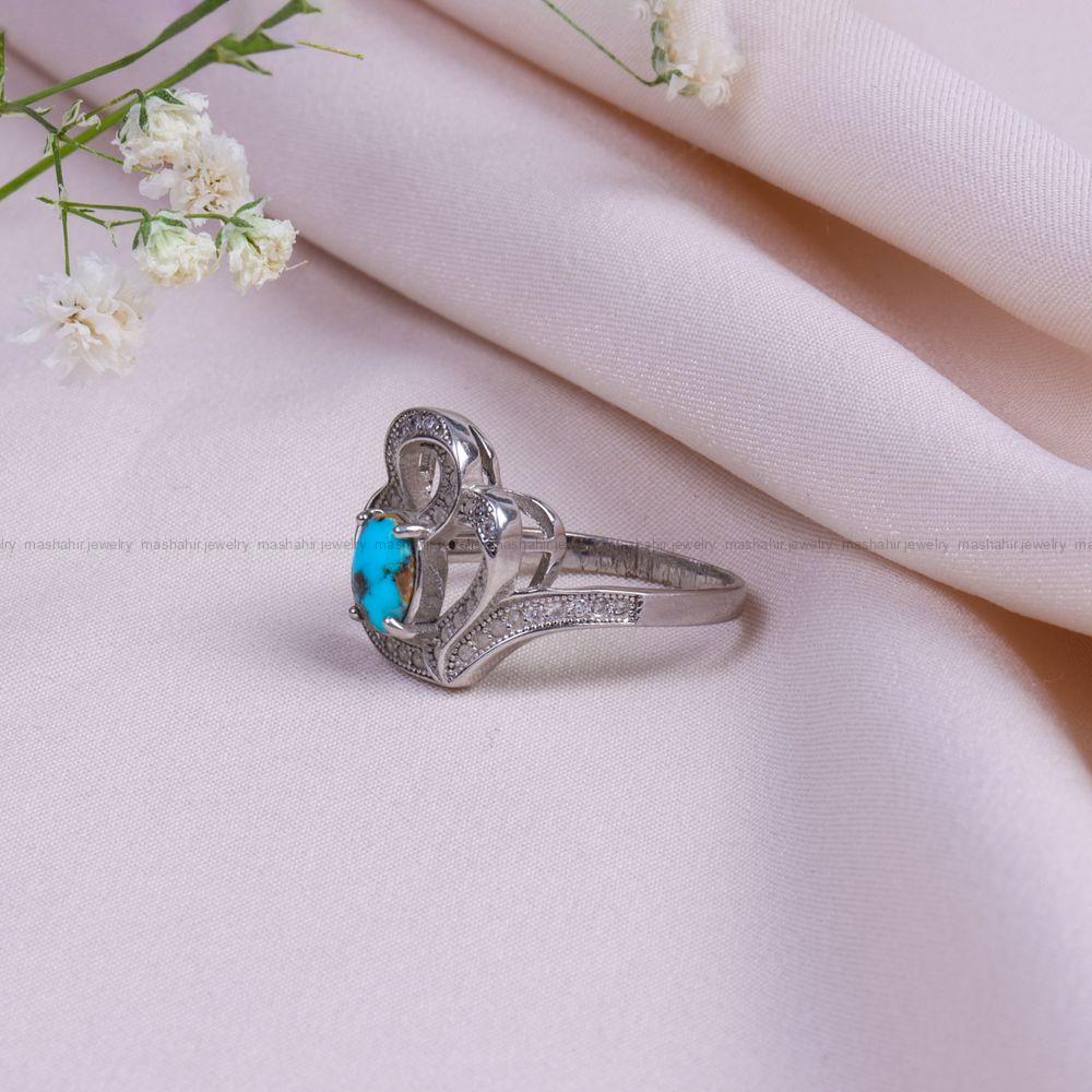 انگشتر فیروزه شجری زنانه کد 10060