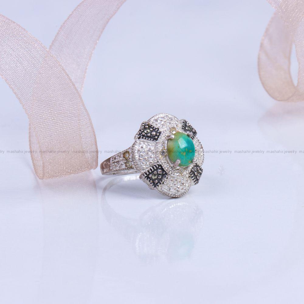 انگشتر فیروزه شجری زنانه کد 10065