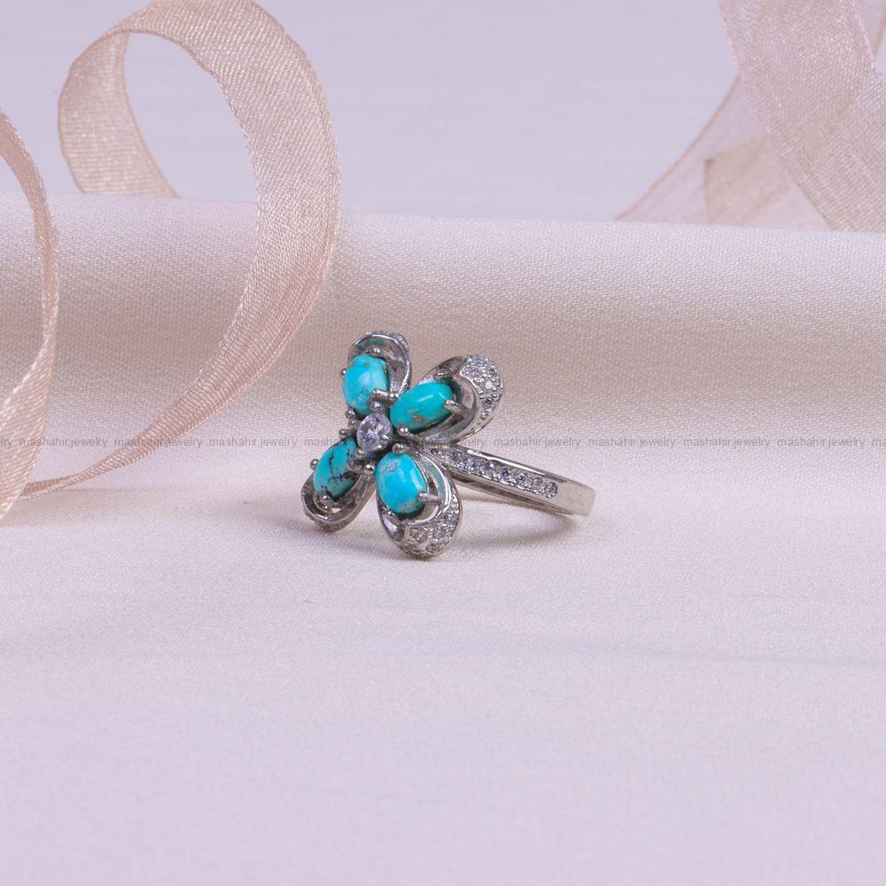 انگشتر فیروزه شجری زنانه کد 10067