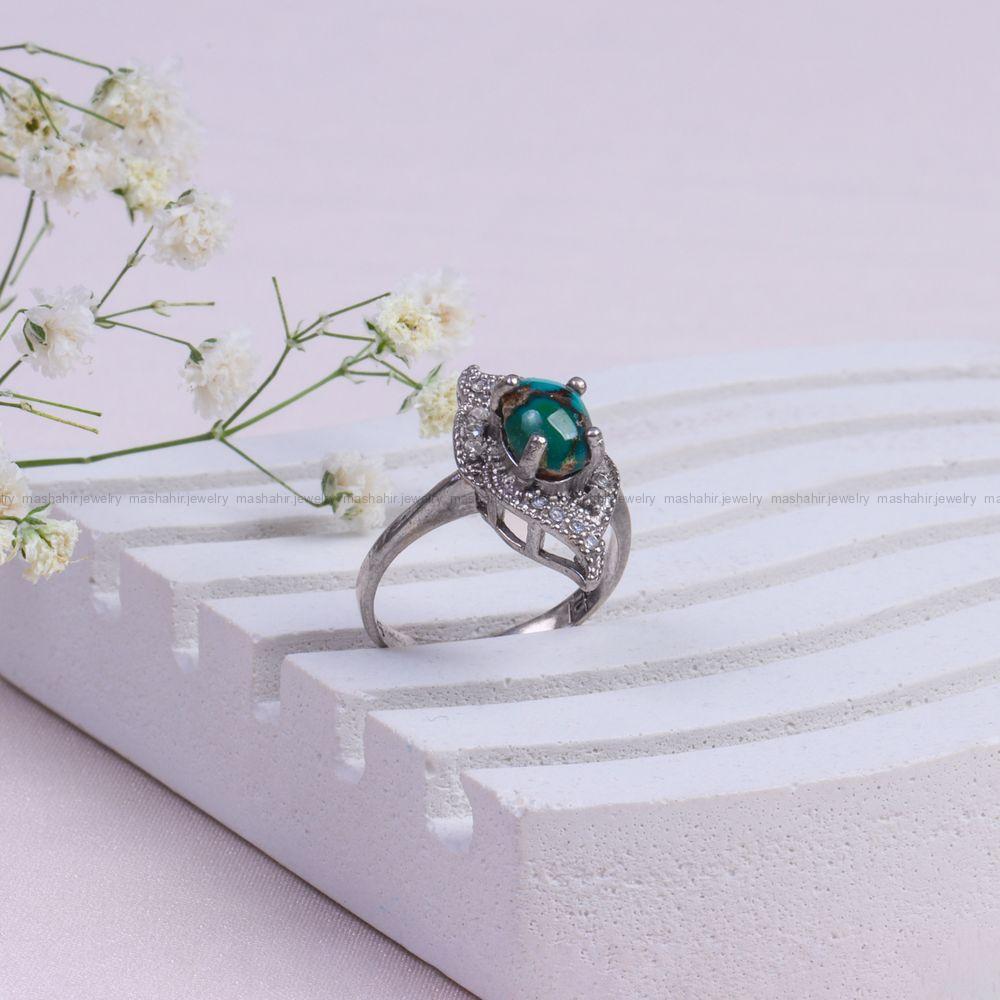 انگشتر فیروزه شجری زنانه کد 10071