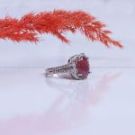 انگشتر یاقوت سرخ زنانه کد 10090