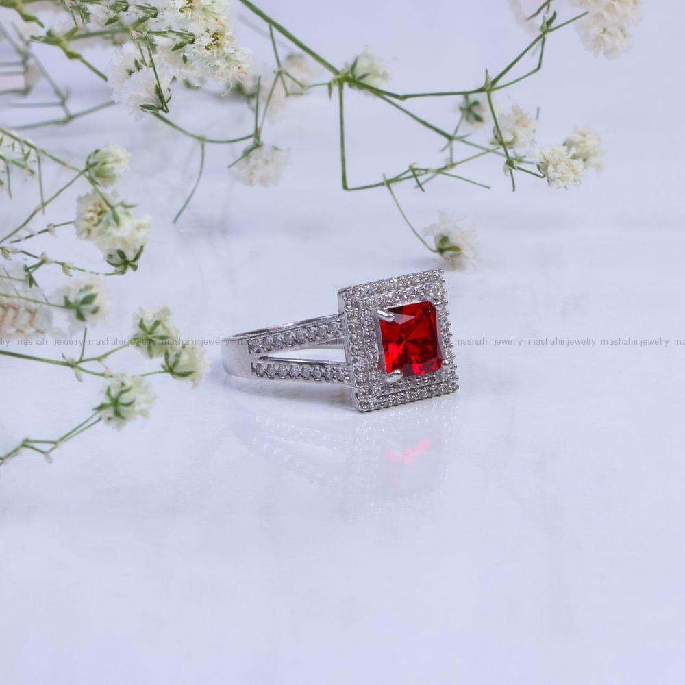 انگشتر یاقوت سرخ سنتاتیک زنانه کد 10120