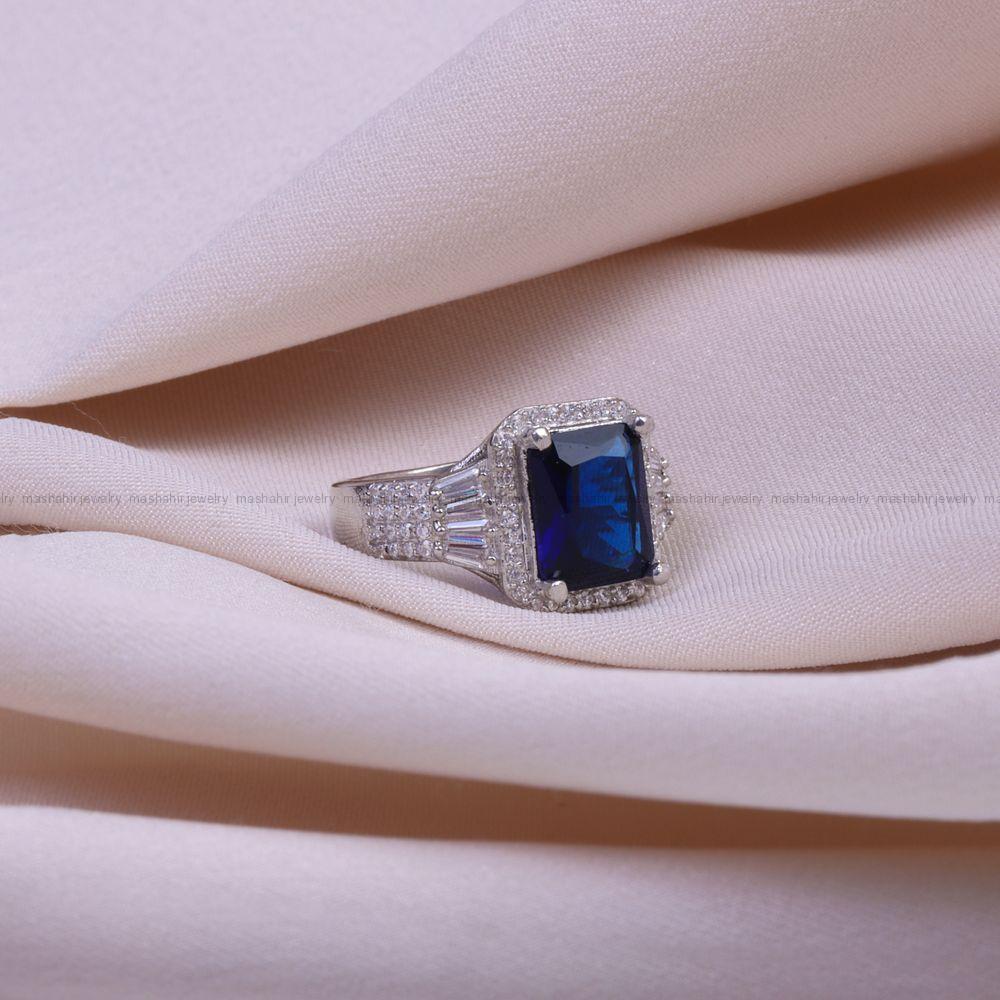 انگشتر یاقوت کبود سنتاتیک زنانه کد 10124