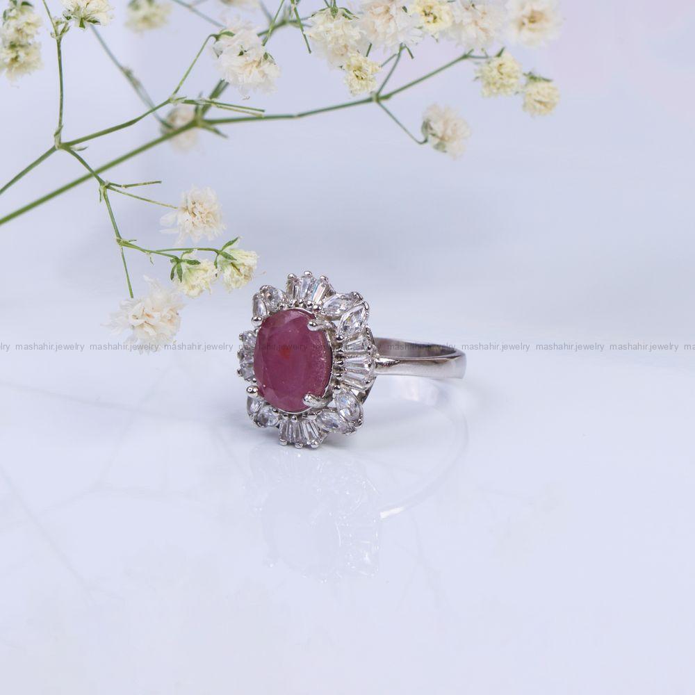 انگشتر یاقوت سرخ زنانه کد 10163