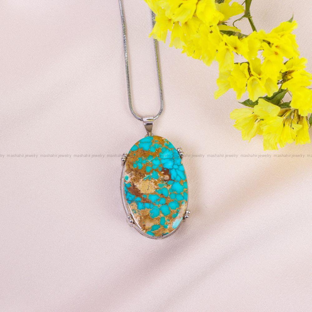 گردنبند فیروزه زنانه کد 10166