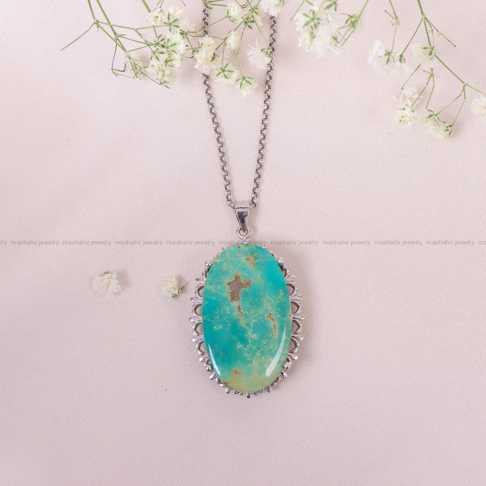 گردنبند فیروزه زنانه کد 10175