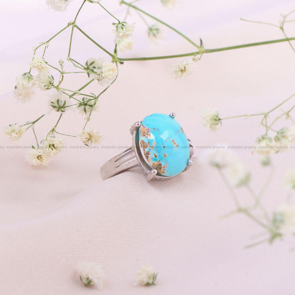 انگشتر فیروزه شجری زنانه کد 10178