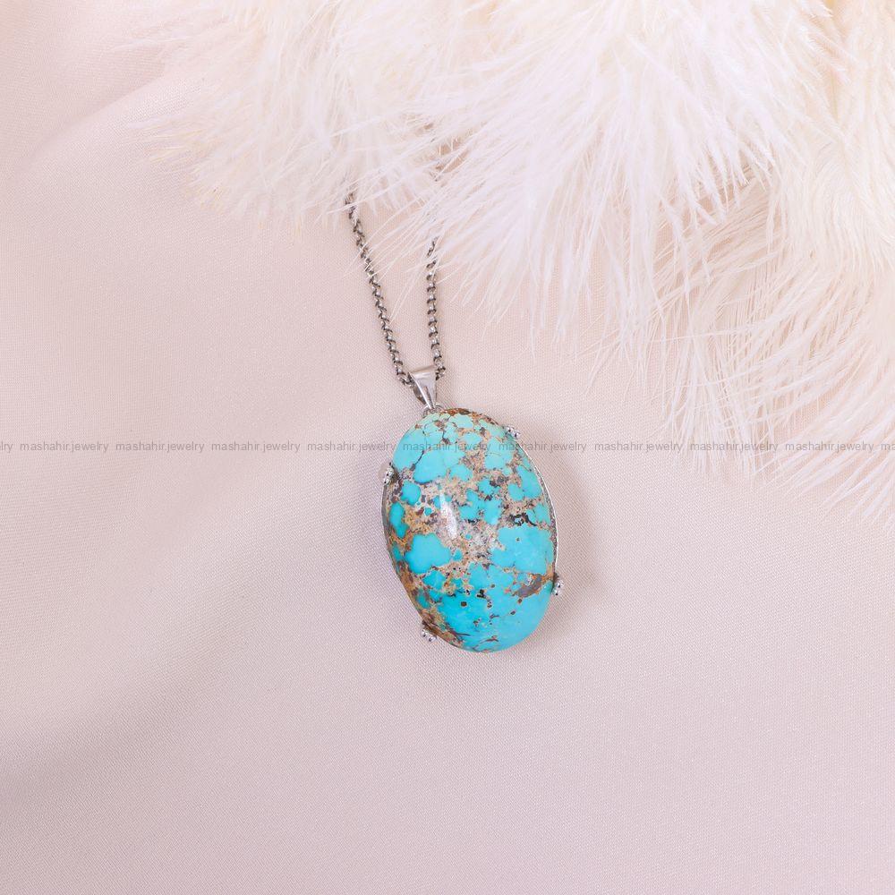 گردنبند فیروزه زنانه کد 10181