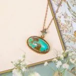 گردنبند فیروزه زنانه کد 10198