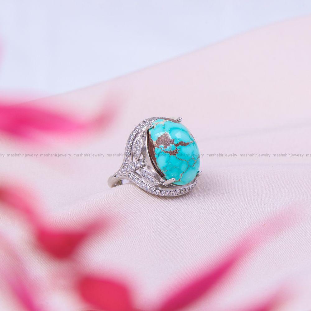 انگشتر فیروزه شجری زنانه کد 10206