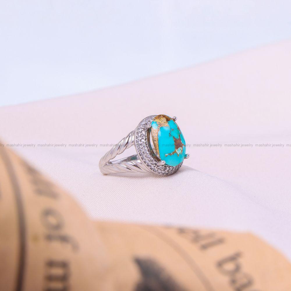 انگشتر فیروزه شجری زنانه کد 10208