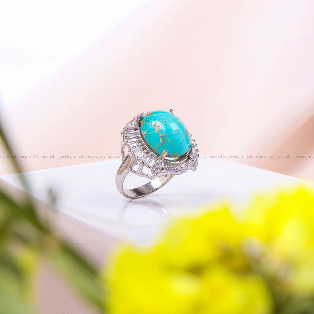 انگشتر فیروزه شجری زنانه کد 10225