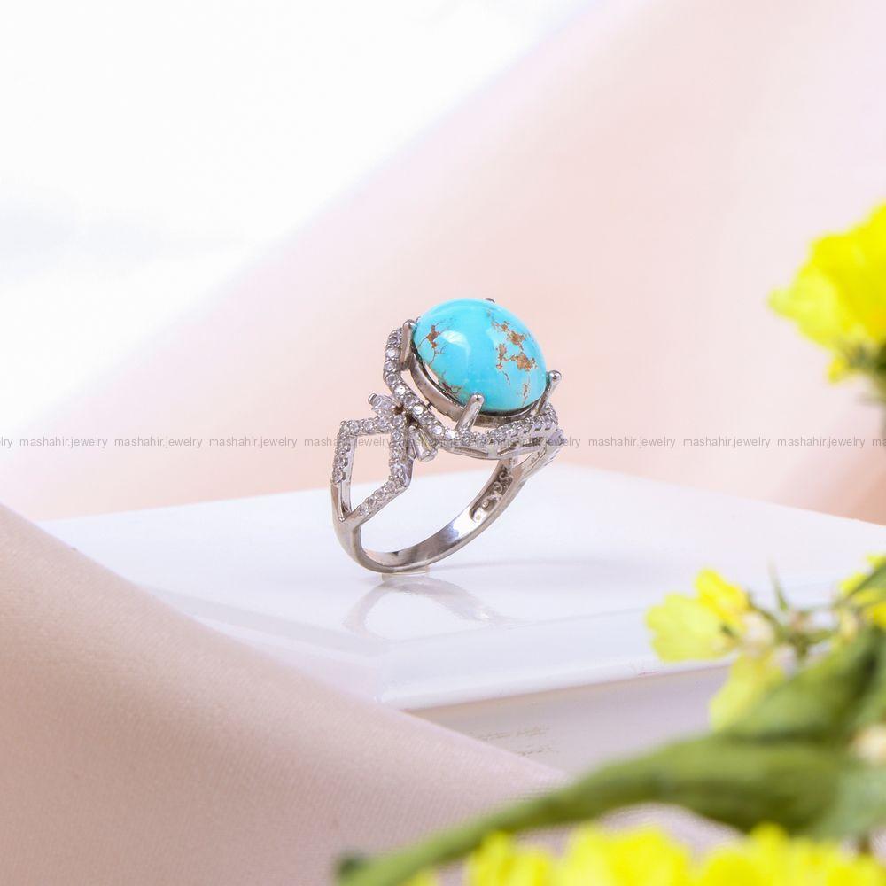 انگشتر فیروزه شجری زنانه کد 10229