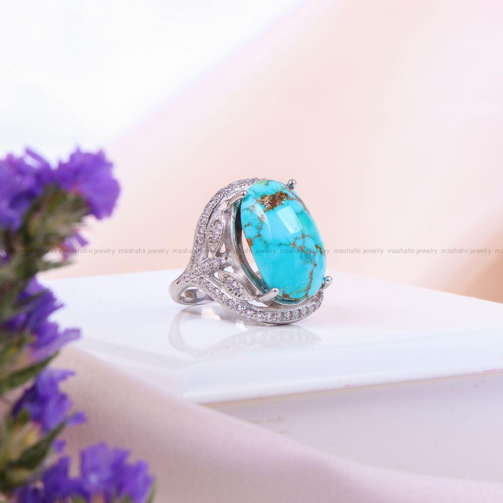 انگشتر فیروزه شجری زنانه کد 10230