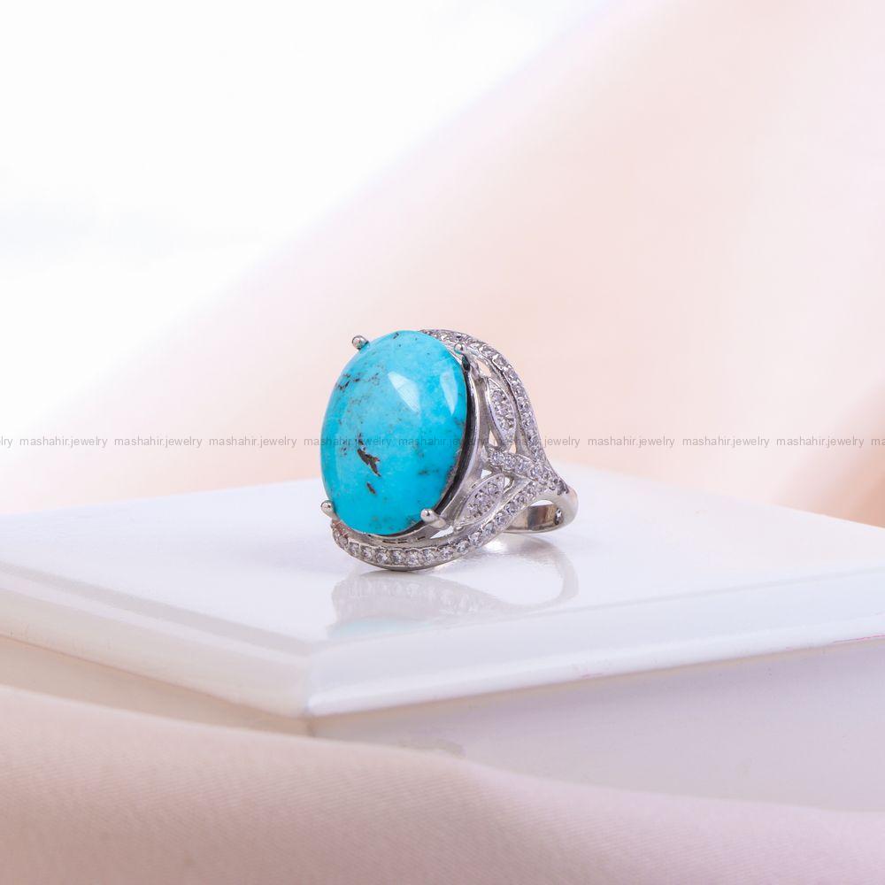 انگشتر فیروزه شجری زنانه کد 10234