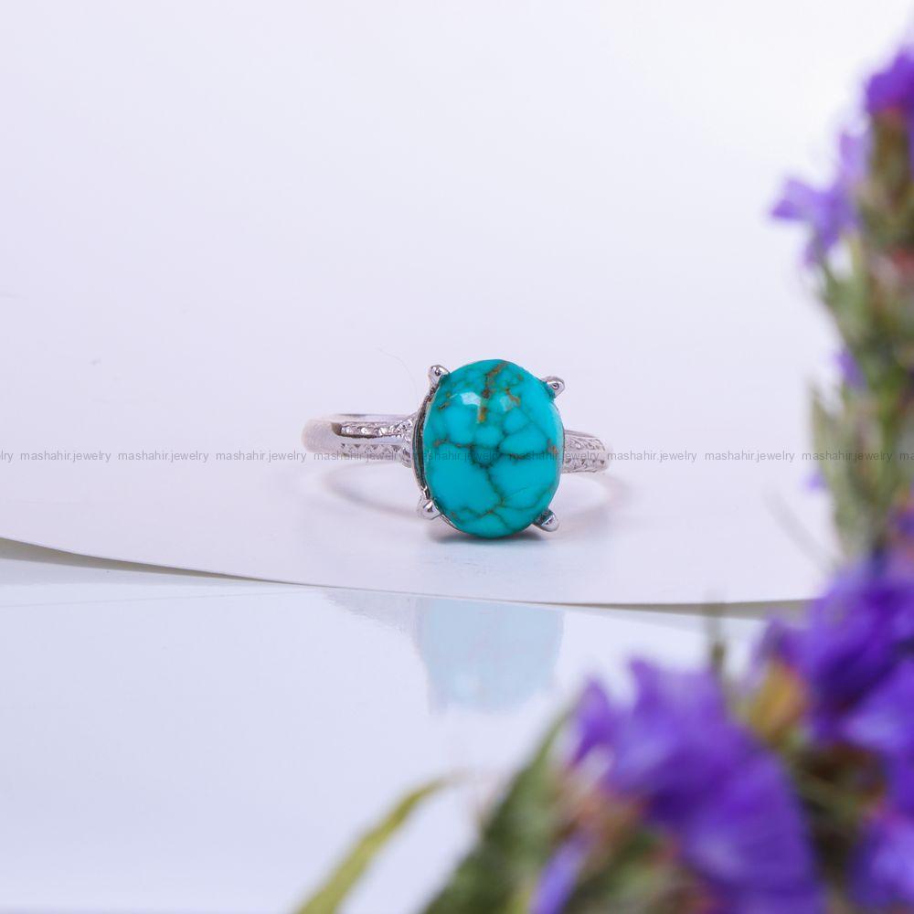 انگشتر فیروزه شجری زنانه کد 10238