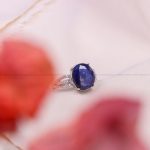 انگشتر یاقوت کبود زنانه کد 10354