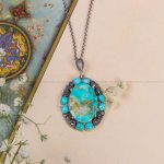 گردنبند فیروزه زنانه کد 10379